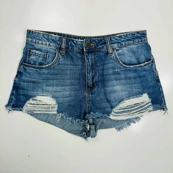 bp Pants - BP. Distressed Medium Wash Short Shorts Sz 28